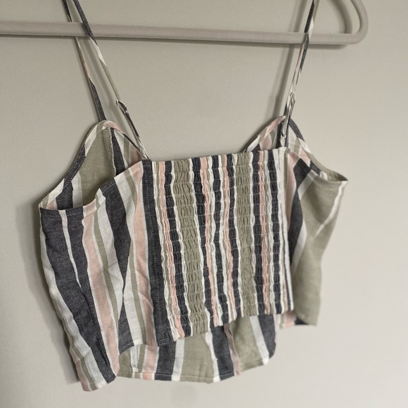 Express Striped Crop Tank Top - Medium - Picture 4 of 4